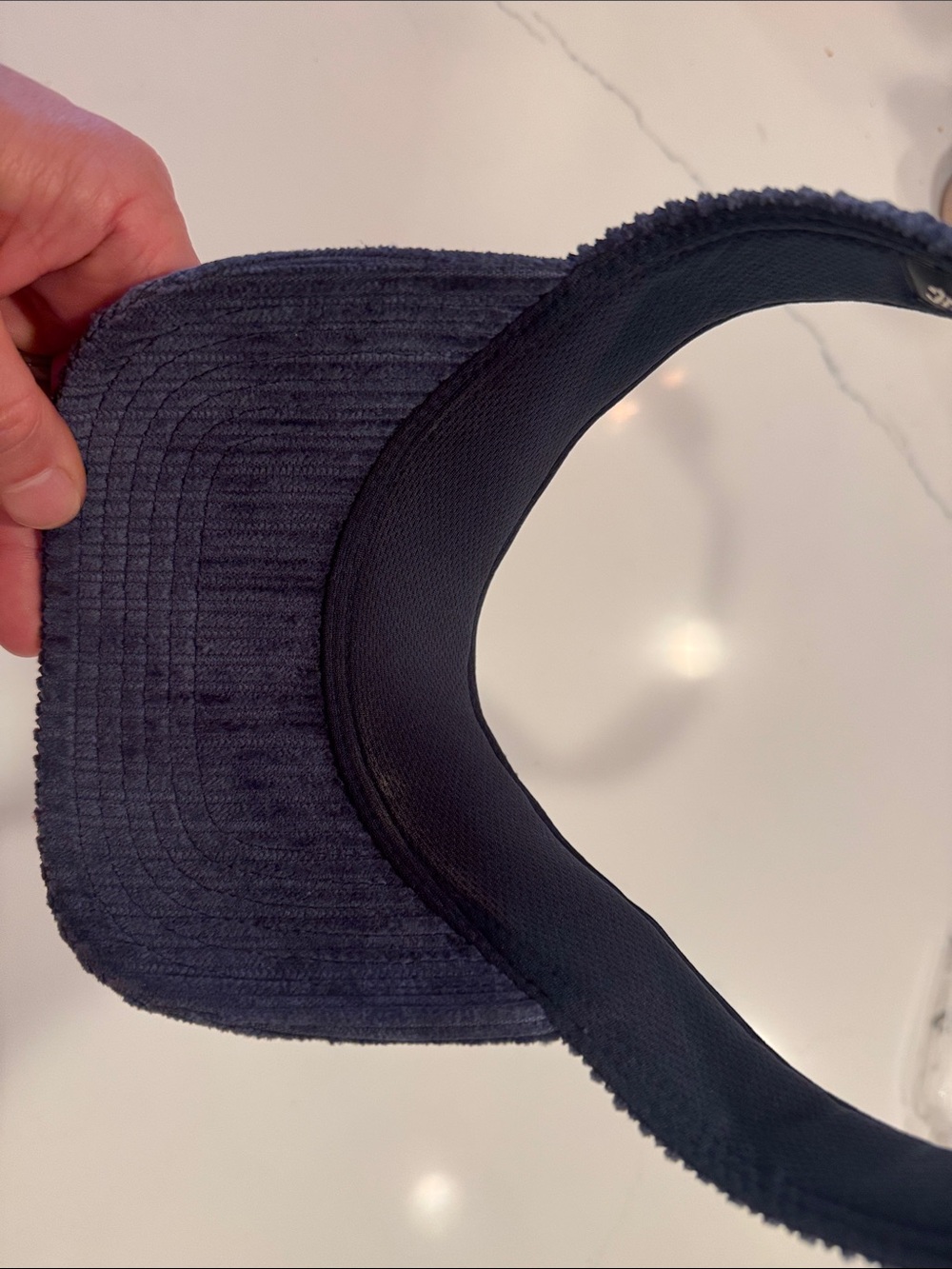 90’s Billabong Navy Corduroy Visor with Embroidered Logo - Picture 5 of 5